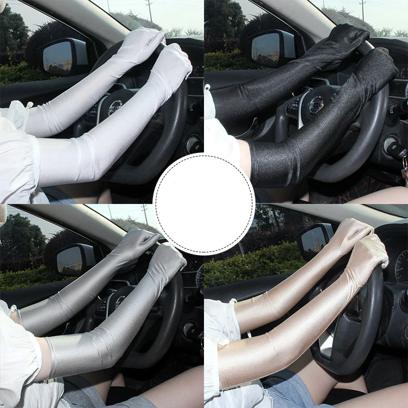 Sun Protection Sleeves Ladies Summer Gloves Etiquette Wedding Bride Sunshade Spandex Women Stretch Riding Driving Arm Sleeves 
Sun Protection Sleeves Ladies Summer Gloves Etiquette Wedding Bride Sunshade Spandex Women Stretch Riding Driving Arm Sleeves