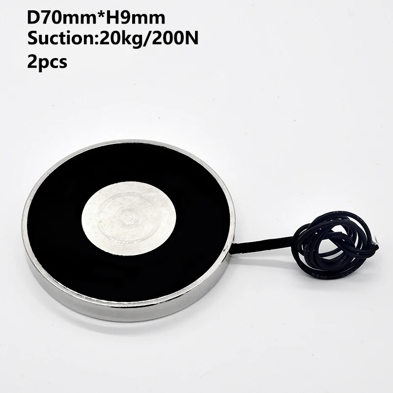 D70mm * H9mm соленоидный присоска цилиндр Электромагнит постоянного тока 12V 24V