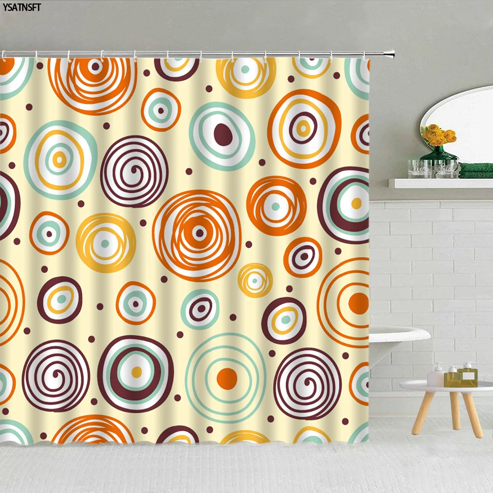 Colorful Geometric Circle Pattern Shower Curtain Rainbow Creative Stripe Bubble Fabric Bathroom Supplies Hanging Curtains Decor
Colorful Geometric Circle Pattern Shower Curtain Rainbow Creative Stripe Bubble Fabric Bathroom Supplies Hanging Curtains Decor