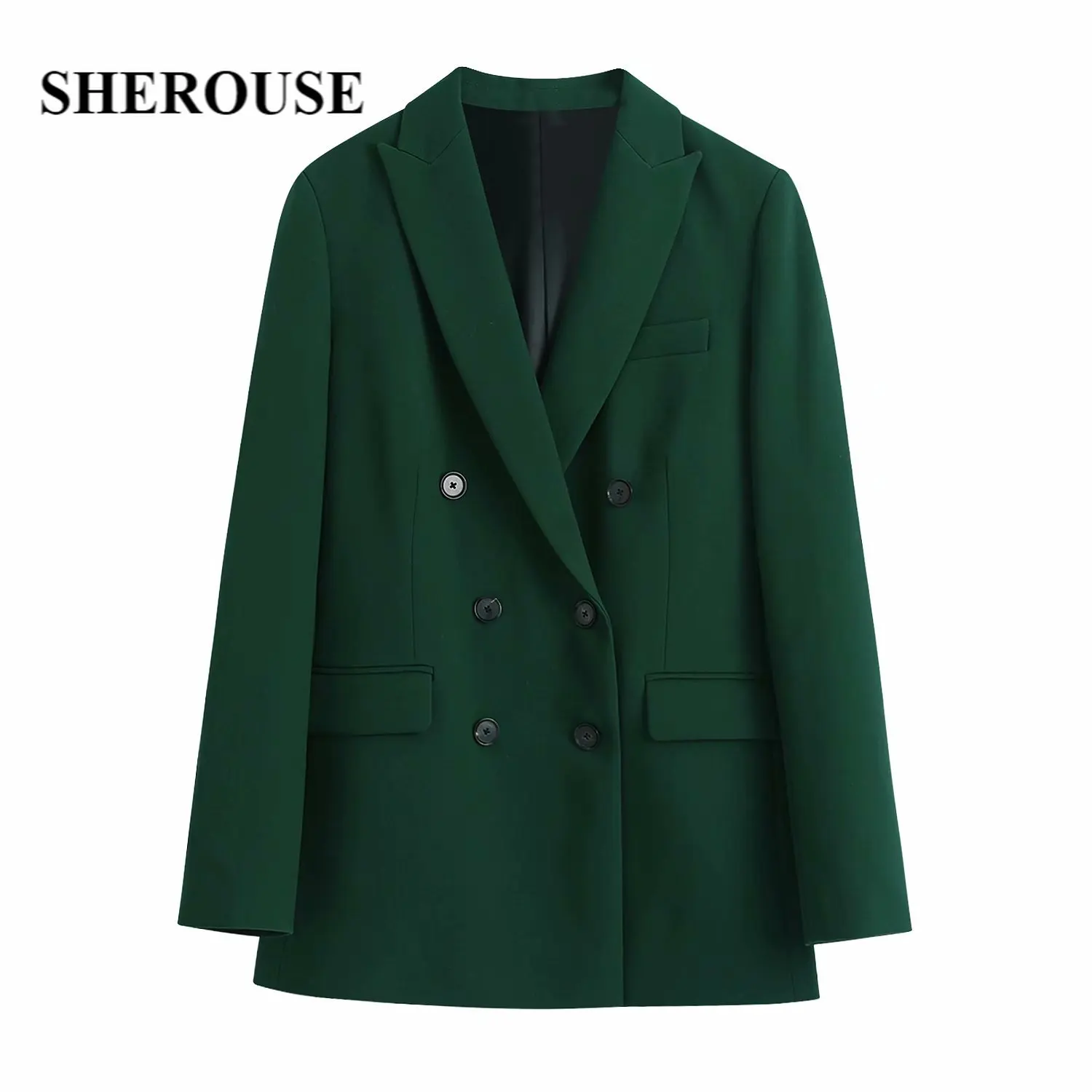 SHEROUSE Women Fashion Blazer Long Sleeves Double breasted Casual Office Lady Suit Elegant Woman Blazer Suit veste femme
SHEROUSE Women Fashion Blazer Long Sleeves Double breasted Casual Office Lady Suit Elegant Woman Blazer Suit veste femme