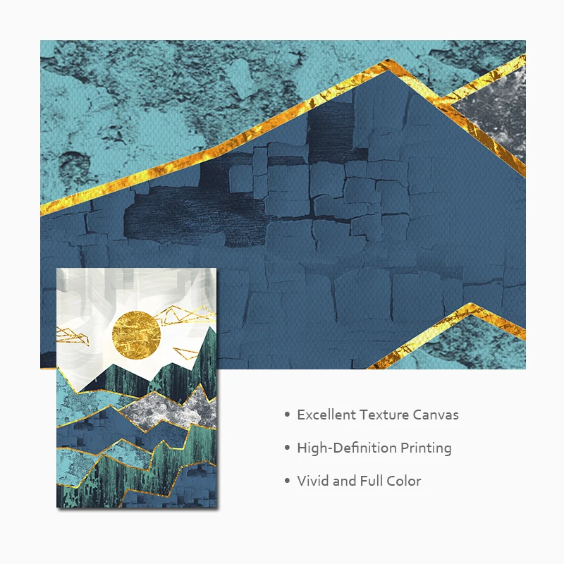 Nordic Abstract Geometric Mountain Landscape Wall Art Canvas Painting Golden Sun Art Poster Print Wall Picture for Living Room
Nordic Abstract Geometric Mountain Landscape Wall Art Canvas Painting Golden Sun Art Poster Print Wall Picture for Living Room