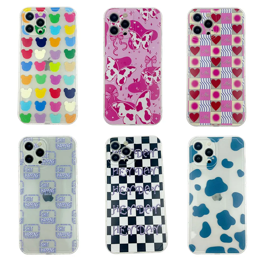Cute Bear Phone Case For iPhone 12 11 Pro X XR XS Max 7 8 Plus SE 2020 Fashion Cartoon Cow pattern Clear Soft TPU For iPhone 11
Cute Bear Phone Case For iPhone 12 11 Pro X XR XS Max 7 8 Plus SE 2020 Fashion Cartoon Cow pattern Clear Soft TPU For iPhone 11