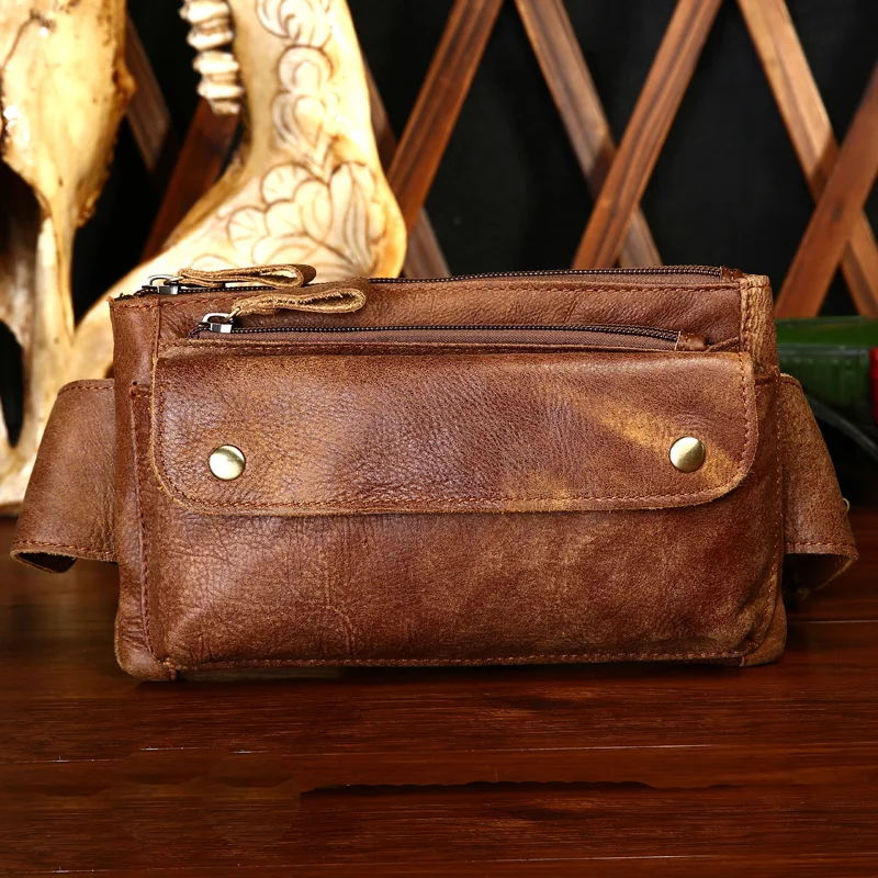 Leisure fashion men's waist bag outdoor sports multi-function Crossbody chest bag head leather men's bag
Leisure fashion men's waist bag outdoor sports multi-function Crossbody chest bag head leather men's bag