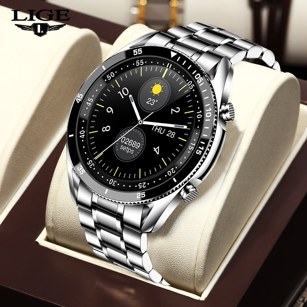 LIGE 2021 New Bluetooth Phone Smart Watch Men Sports Fitness Watch Health Tracker Weather Display Waterproof smartwatch Women
LIGE 2021 New Bluetooth Phone Smart Watch Men Sports Fitness Watch Health Tracker Weather Display Waterproof smartwatch Women