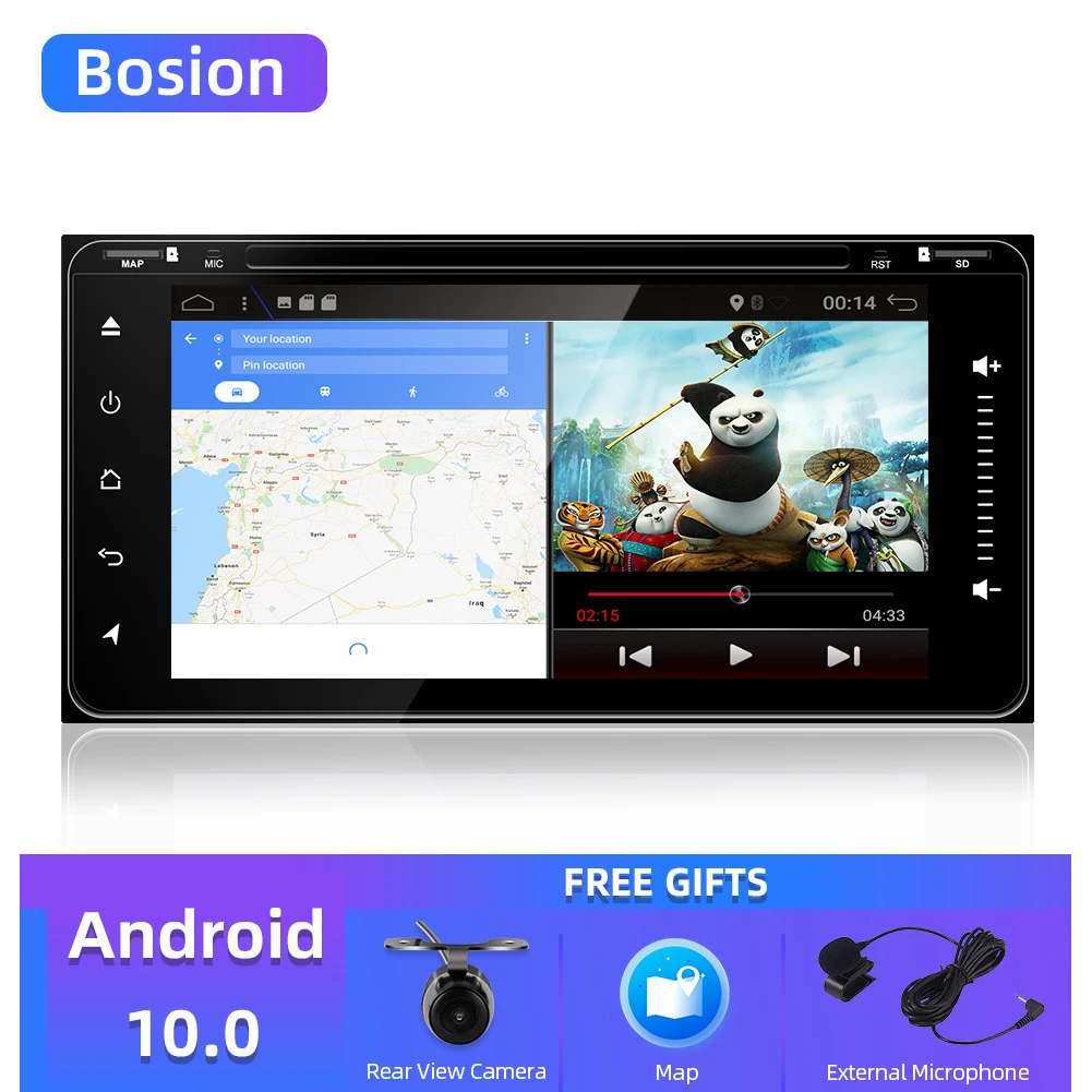 4/8 core 2 din android 9 0/10 0 автомобильный dvd gps навигатор для Toyota Avalon AVanza Celica camry corolla