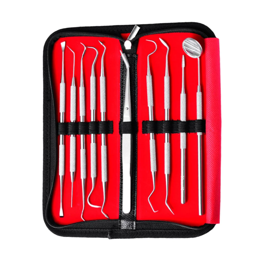 1 Set/10pcs Hygiene Kit Teeth Whitening Tools Calculus Plaque Remover Set Clean Teeth Kit Stainless Steel with Lamp witho 
1 Set/10pcs Hygiene Kit Teeth Whitening Tools Calculus Plaque Remover Set Clean Teeth Kit Stainless Steel with Lamp witho