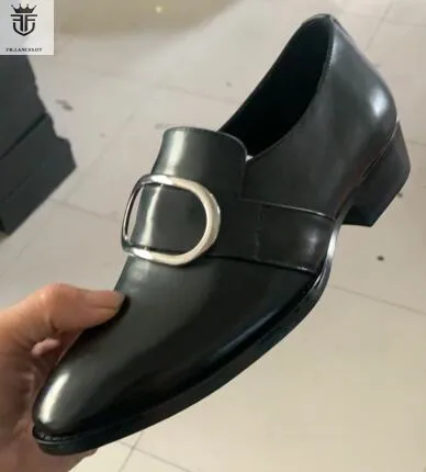 Genuine Leather FR.LANCELOT Newest Big Buckle Black Men Flats office shoes Man Shallow dress shoes
Genuine Leather FR.LANCELOT Newest Big Buckle Black Men Flats office shoes Man Shallow dress shoes