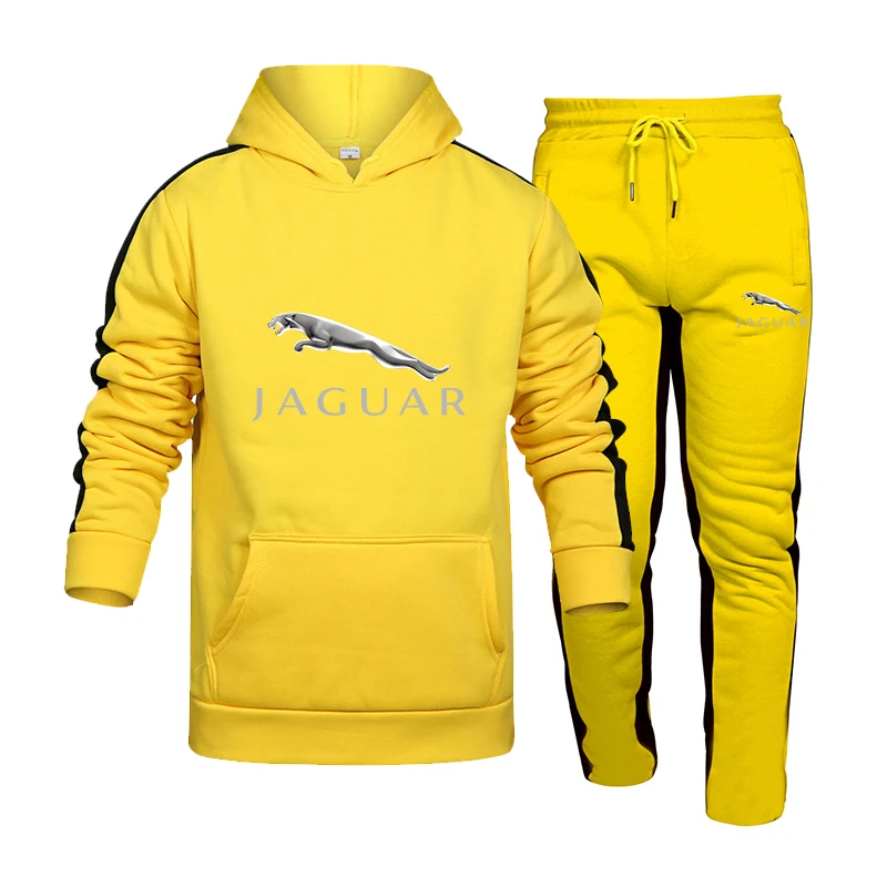 2021 Spring Autumn Men Hoodies Suit Jaguar Car Print Casual Tracksuit Stripe Sweatshirt+Pants Sportwear Two Piece Men Clothing
2021 Spring Autumn Men Hoodies Suit Jaguar Car Print Casual Tracksuit Stripe Sweatshirt+Pants Sportwear Two Piece Men Clothing