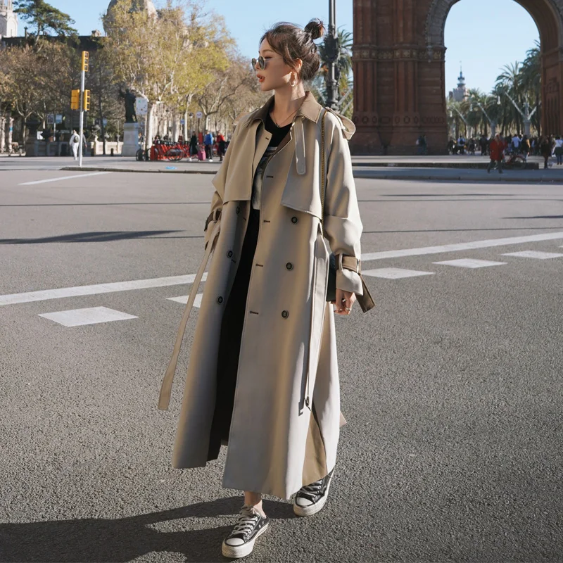 2021 New Winter Women Long Trenck Coat Double Breasted Chic Classic Korean Oversize Lady Cloak Windbreaker Autumn Outwear Female
2021 New Winter Women Long Trenck Coat Double Breasted Chic Classic Korean Oversize Lady Cloak Windbreaker Autumn Outwear Female
