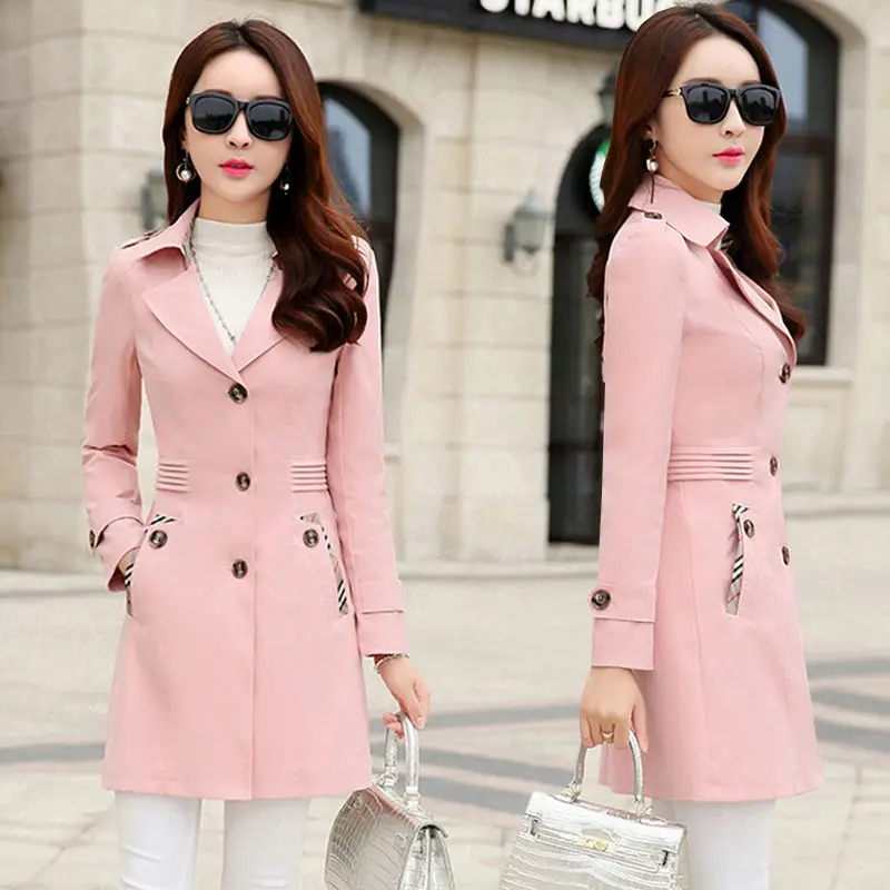 2021 New Autumn Women Jacket Windbreaker Mid Long All-Match Long sleeve Slim Trench coat Female Plus Size Outwear Tops R1307
2021 New Autumn Women Jacket Windbreaker Mid Long All-Match Long sleeve Slim Trench coat Female Plus Size Outwear Tops R1307