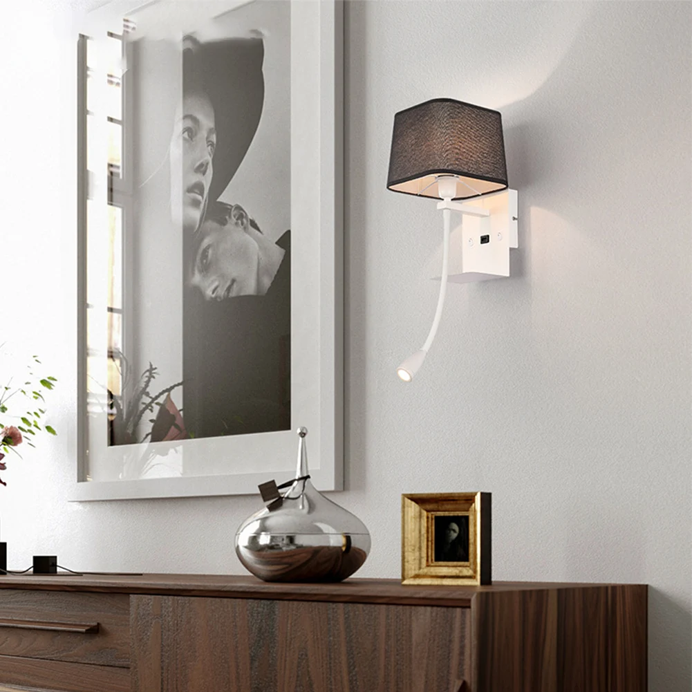 Modern LED Wall Lamp Bedside Bedroom Sconce With Power Switch Button USB Interior Headboard Iron Wall Lights for Home Hotel
Modern LED Wall Lamp Bedside Bedroom Sconce With Power Switch Button USB Interior Headboard Iron Wall Lights for Home Hotel