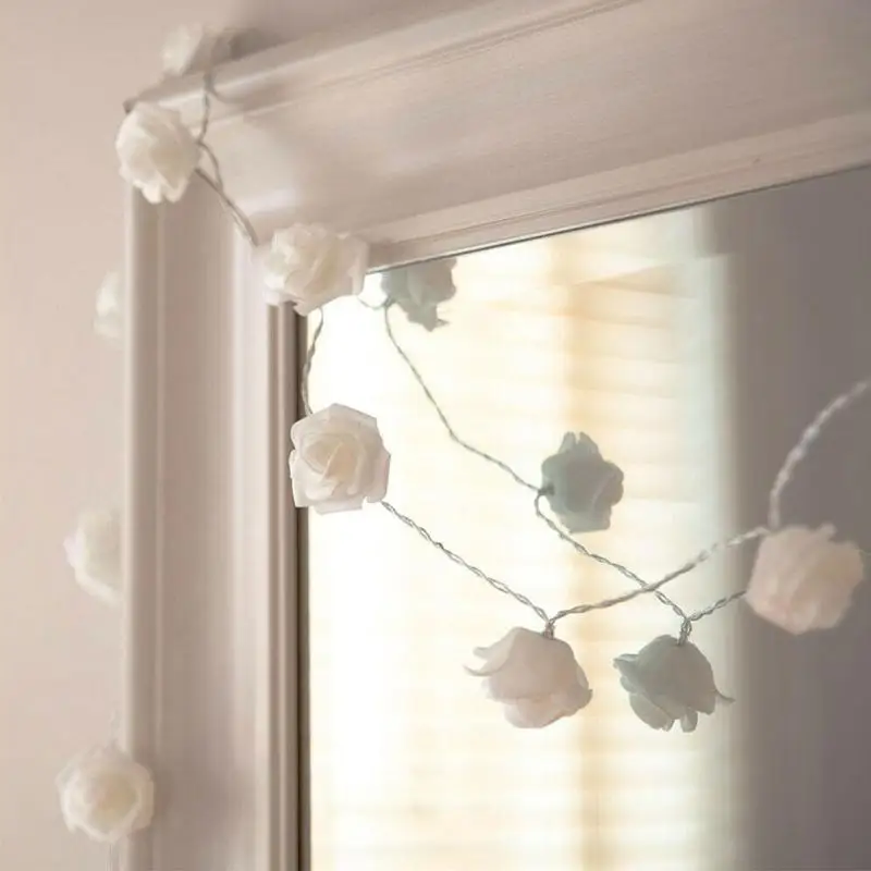 1.5/2.2m LED White Rose Flower String For Wedding Marriage Christmas Holiday Party Romantic Decoration Lamp Garland Fairy Light
1.5/2.2m LED White Rose Flower String For Wedding Marriage Christmas Holiday Party Romantic Decoration Lamp Garland Fairy Light