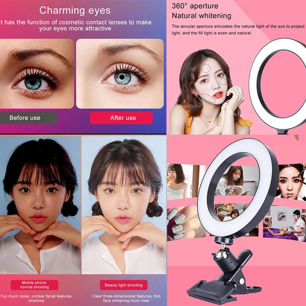 MAMEN 26cm Portable Selfie Ring Light For Live Streaming Studio Video Led Dimmable Photography Lighting with USB Cable
MAMEN 26cm Portable Selfie Ring Light For Live Streaming Studio Video Led Dimmable Photography Lighting with USB Cable