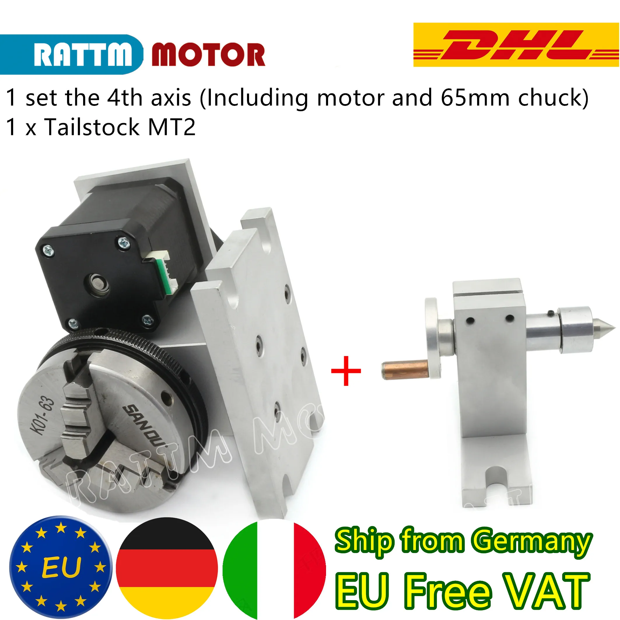 〖EU Free Tax〗4th Axis A Axis Rotary Axis 3-Jaw Chuck K11-65mm 4:1 + Tailstock for Mini CNC Router Woodworking Engraving Machine
〖EU Free Tax〗4th Axis A Axis Rotary Axis 3-Jaw Chuck K11-65mm 4:1 + Tailstock for Mini CNC Router Woodworking Engraving Machine