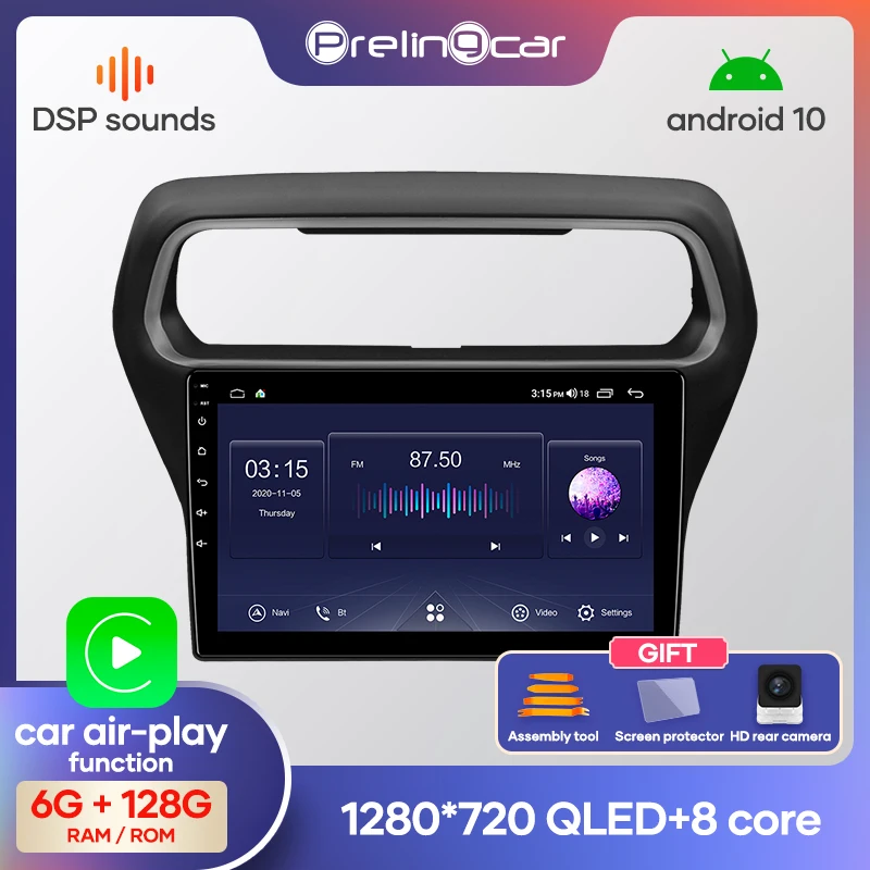 Автомобильная Мультимедийная система Prelingcar Android 10 0 GPS навигатор DVD плеер для Ford