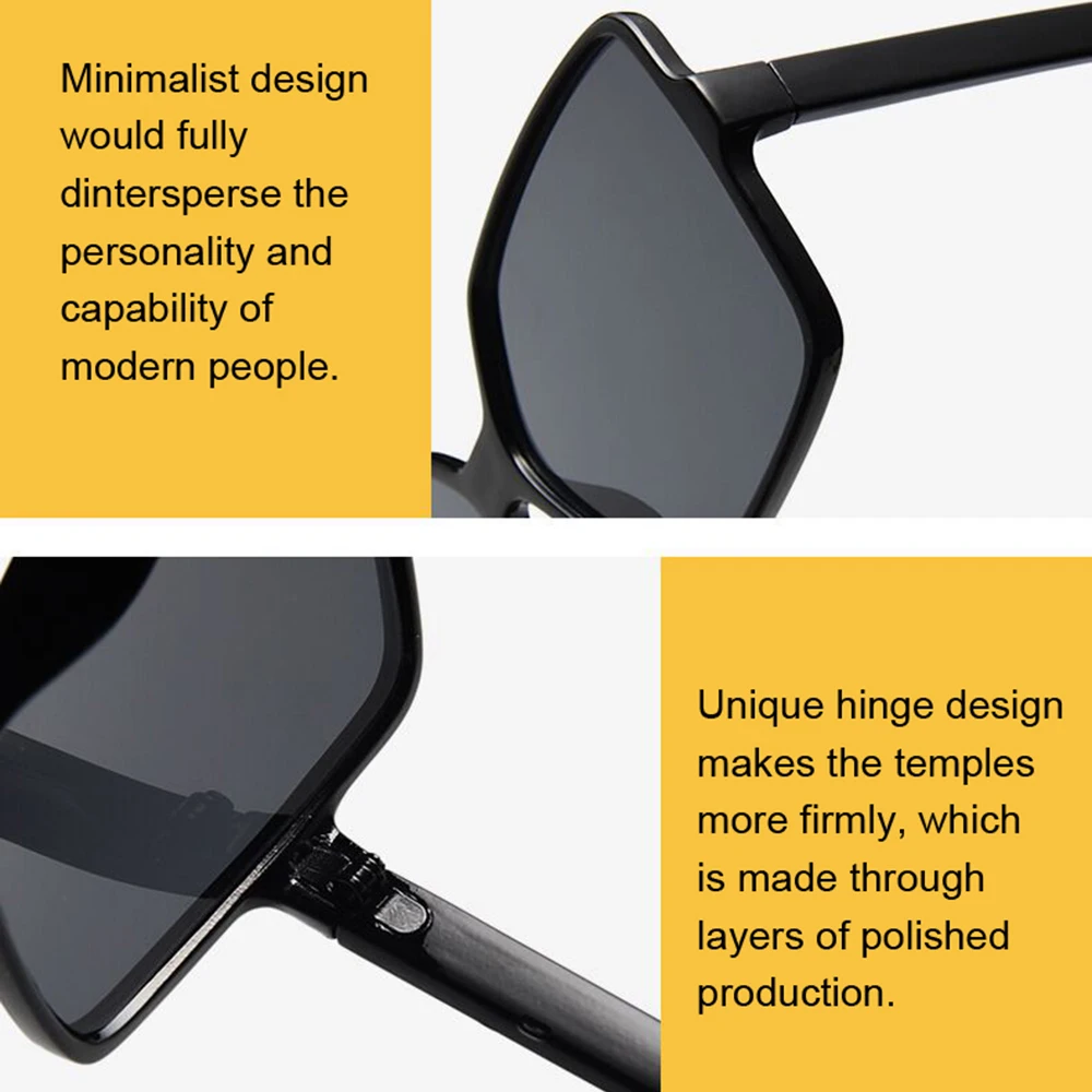 1PCS New Fashion Square Oversized Sunglasses Vintage Big Frame Sun Glasses for Women Men Fashion Shades
1PCS New Fashion Square Oversized Sunglasses Vintage Big Frame Sun Glasses for Women Men Fashion Shades
