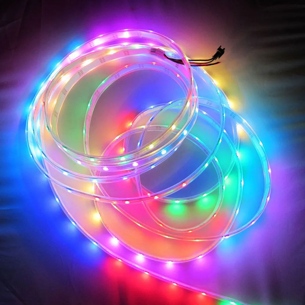 Flexible 5050 RGB LED Strip Light 60LEDs 5M WS2813 IC Individual Addressable 5050 SMD RGB LED Strip Waterproof / Non-Waterproof
Flexible 5050 RGB LED Strip Light 60LEDs 5M WS2813 IC Individual Addressable 5050 SMD RGB LED Strip Waterproof / Non-Waterproof