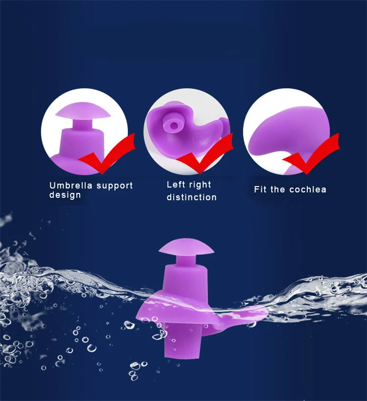 Professional Silicone Ear Plug for Swimmer Swimming Earplug Comfortable Earplugs Waterproof Reusable for Snorkeling Showering
Professional Silicone Ear Plug for Swimmer Swimming Earplug Comfortable Earplugs Waterproof Reusable for Snorkeling Showering
