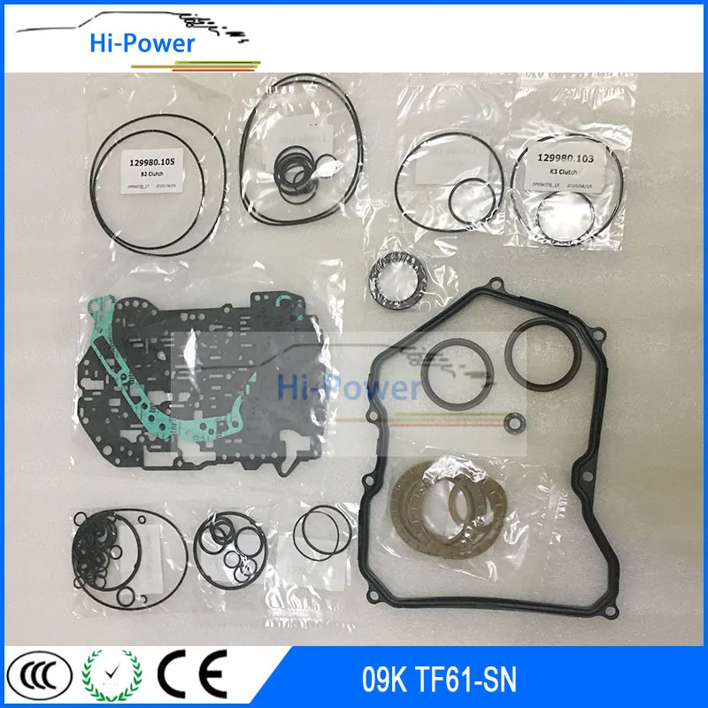 09K TF61-SN Automatic Transmission Repair Kit Gasket Sealing Rings For VW
09K TF61-SN Automatic Transmission Repair Kit Gasket Sealing Rings For VW