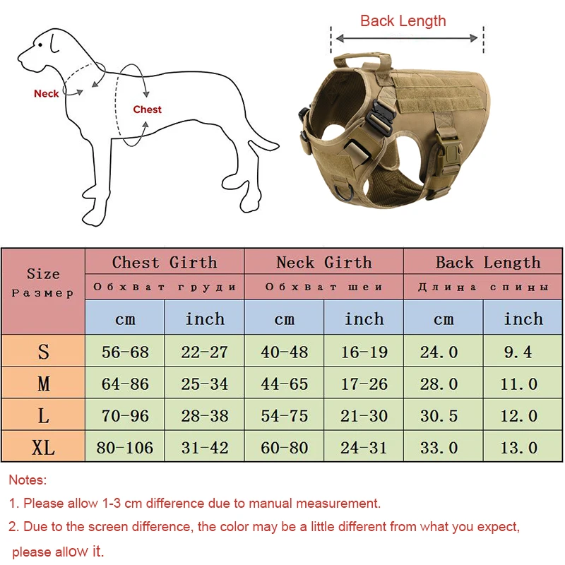 No Pull Harness For Large Dogs Military Tactical Dog Harness Vest German Shepherd Doberman Labrador Service Dog Training Product
No Pull Harness For Large Dogs Military Tactical Dog Harness Vest German Shepherd Doberman Labrador Service Dog Training Product