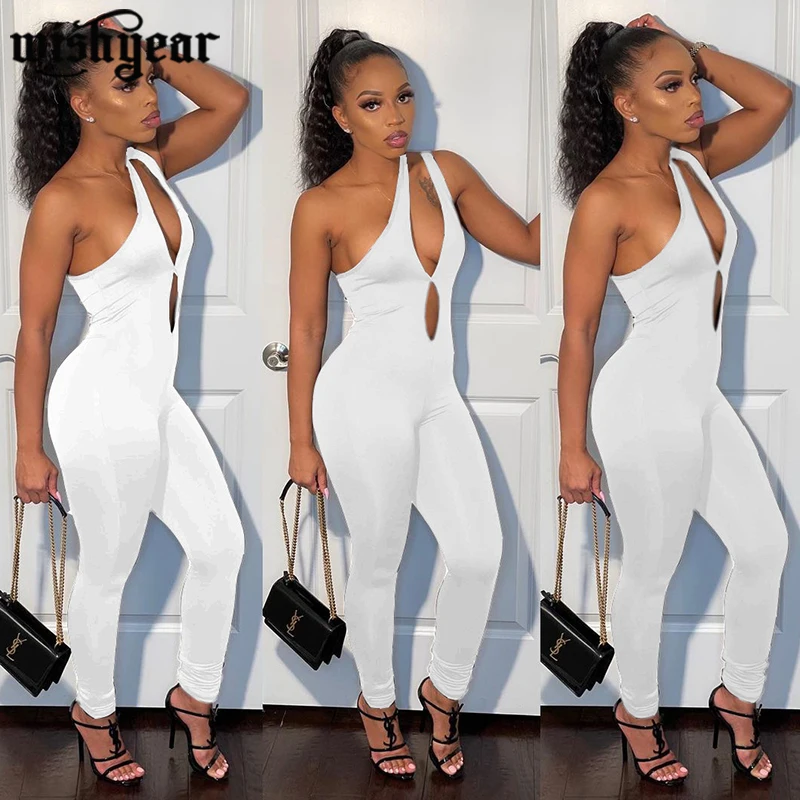 Sexy Night Club Party Jumpsuit One Shoulder Cut Out High Waist Skinny Bodycon Legs Solid Color One Piece Overalls Plus Size
Sexy Night Club Party Jumpsuit One Shoulder Cut Out High Waist Skinny Bodycon Legs Solid Color One Piece Overalls Plus Size