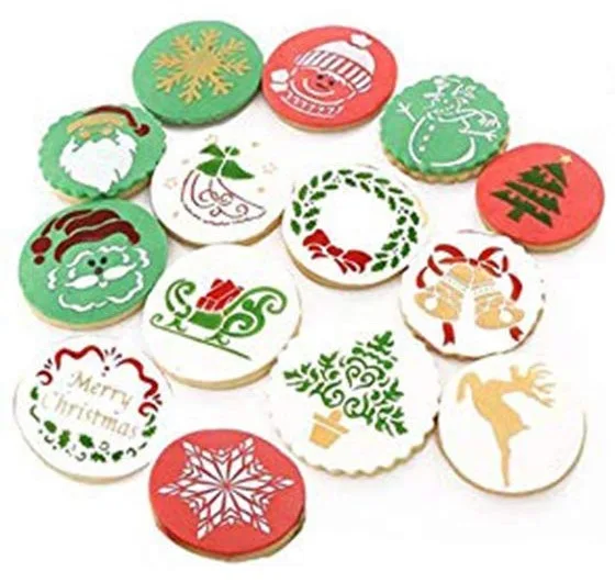 12Pcs/set Plastic Cake Cookie Stencil Fondant Mold Christmas Biscuits Baking Mould Cake Border Decorating Pastry Spray Tools
12Pcs/set Plastic Cake Cookie Stencil Fondant Mold Christmas Biscuits Baking Mould Cake Border Decorating Pastry Spray Tools