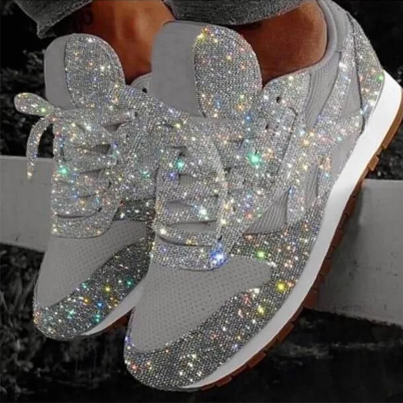 Sequined Glitter Sneakers Casual Lace-up Shoes Tenis Feminino Woman Footwear Basket Femme Sparkling Mesh Platform Plus Size
Sequined Glitter Sneakers Casual Lace-up Shoes Tenis Feminino Woman Footwear Basket Femme Sparkling Mesh Platform Plus Size