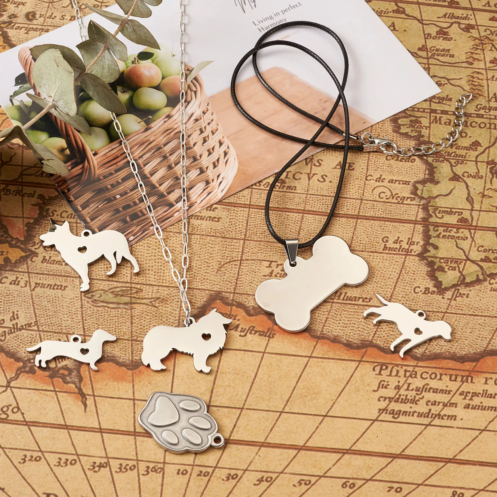 16Pcs Animals Dog Mixed Shapes 304 Stainless Steel Charms Necklace Bracelet Pendants Cute Laser Cut DIY Jewelry Making Findings 
16Pcs Animals Dog Mixed Shapes 304 Stainless Steel Charms Necklace Bracelet Pendants Cute Laser Cut DIY Jewelry Making Findings