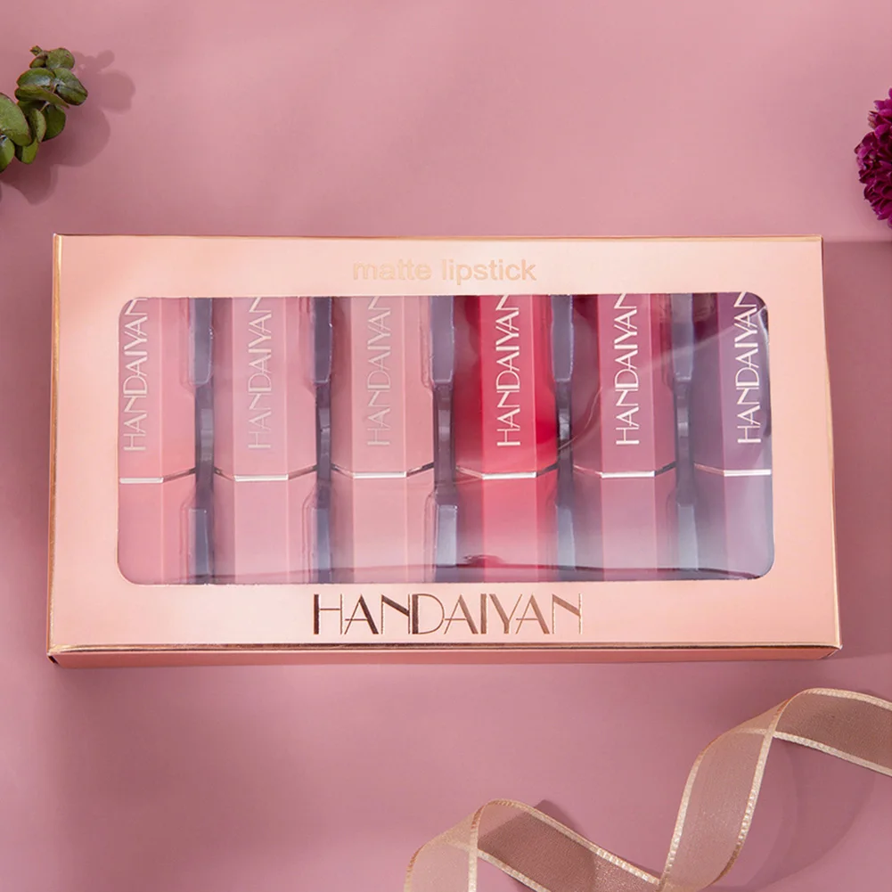Lipstick Makeup Set 6pcs Matte Portable Lip Makeup Gloss Non-Stick Matte Fog Face 6 Gift Boxes Set Of Non Stick Cup Lipstick
Lipstick Makeup Set 6pcs Matte Portable Lip Makeup Gloss Non-Stick Matte Fog Face 6 Gift Boxes Set Of Non Stick Cup Lipstick
