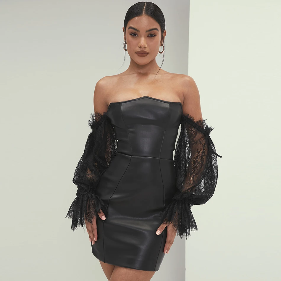Adyce Summer Off Shoulder Long Sleeve Women's Dress 2021 Sexy Black Lace PU Fashion Outwear Club Runway Party Lady Mini Dresses
Adyce Summer Off Shoulder Long Sleeve Women's Dress 2021 Sexy Black Lace PU Fashion Outwear Club Runway Party Lady Mini Dresses
