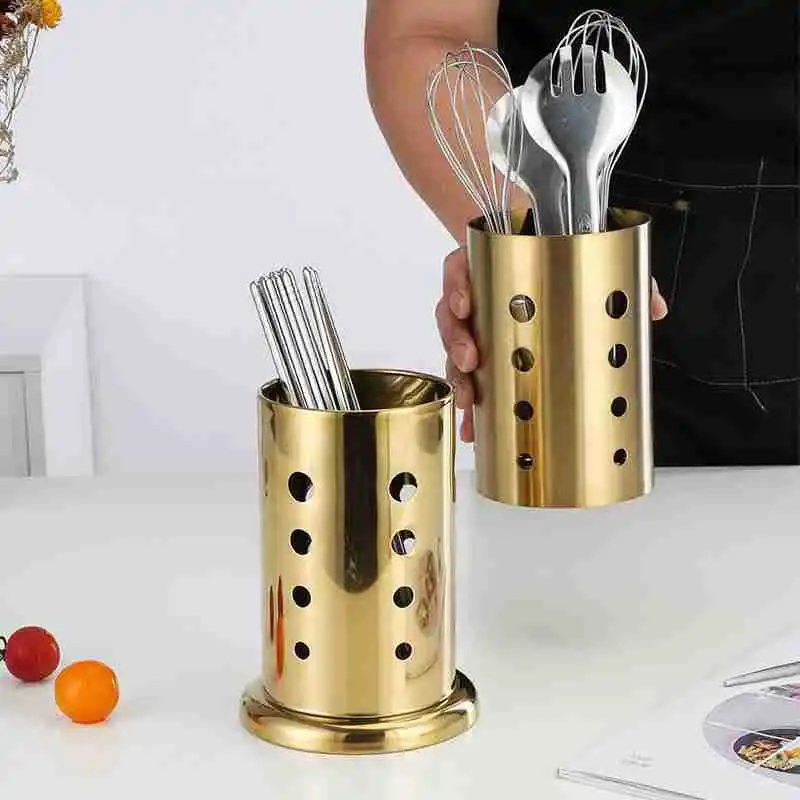 Stainless Steel Chopstick Basket Hanging Cutlery Holder Gold Tableware Drainer Storage Rack Kitchen Accessories Organizer 
Stainless Steel Chopstick Basket Hanging Cutlery Holder Gold Tableware Drainer Storage Rack Kitchen Accessories Organizer