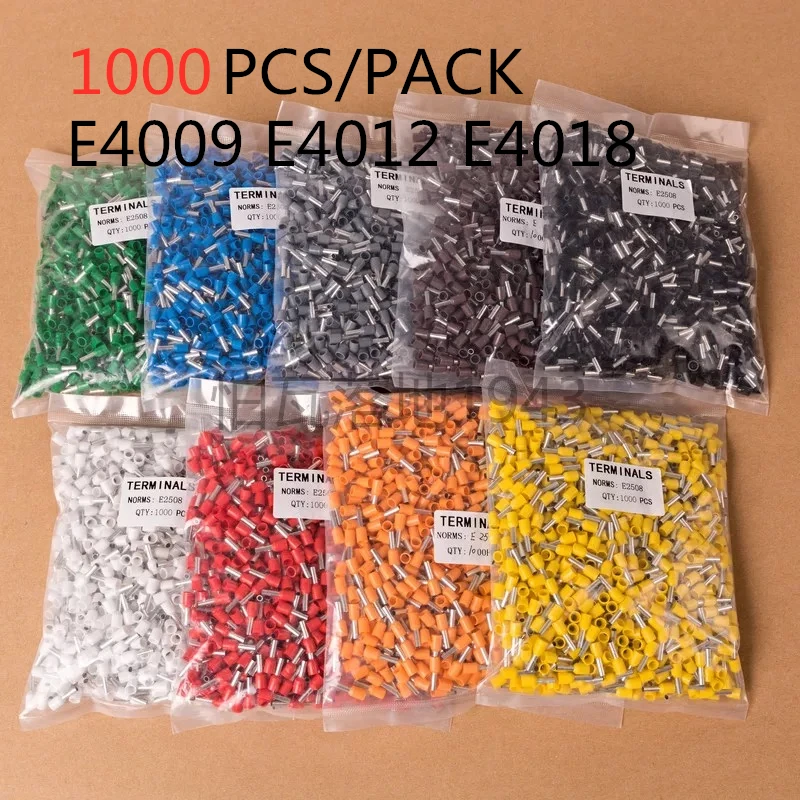 1000 unids/pack E4009 E4012 E4018 cable aislado Terminal cable conector crimpar virolas para prensar Terminal Tubular AWG #12
1000 unids/pack E4009 E4012 E4018 cable aislado Terminal cable conector crimpar virolas para prensar Terminal Tubular AWG #12