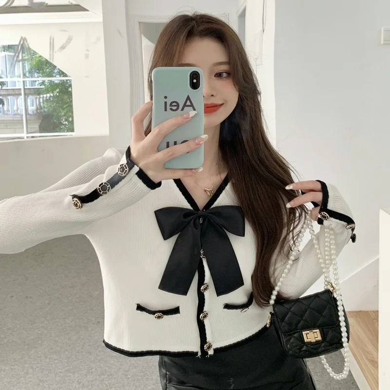 Свитер Xiaoxiangfeng, пальто, Женский вязаный кардиган на весну и осень и зиму, новый дизайн 2021, корейский нежный Топ
Свитер Xiaoxiangfeng, пальто, Женский вязаный кардиган на весну и осень и зиму, новый дизайн 2021, корейский нежный Топ