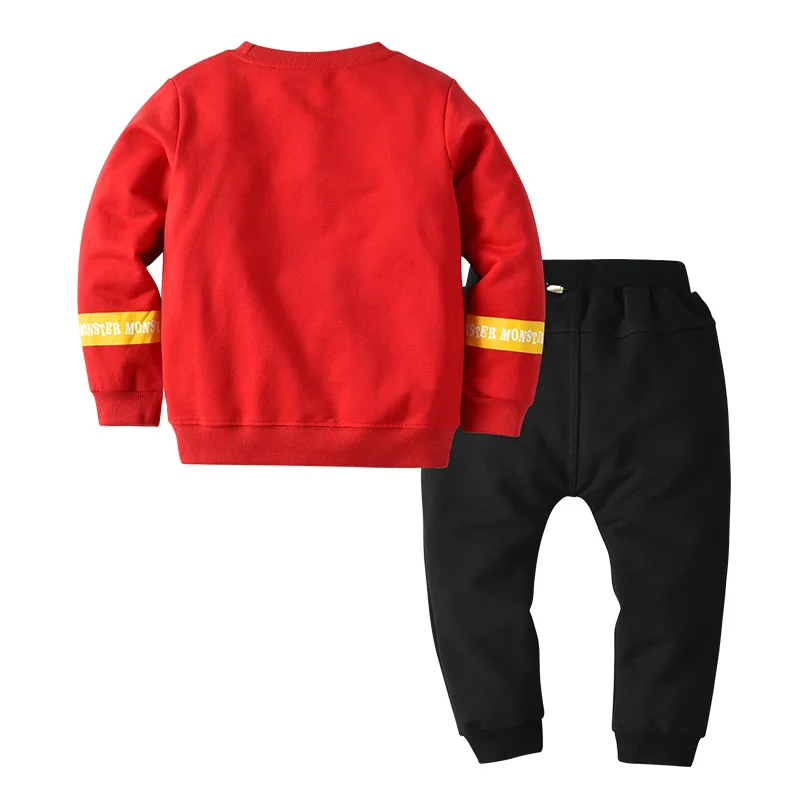 Spring Autumn Kids Cotton Clothes Sets Baby Girls Boys Sports Pullover T-Shirt Pants 2pcs/Sets Fashion Children 3 4 5 6 Year | Детская