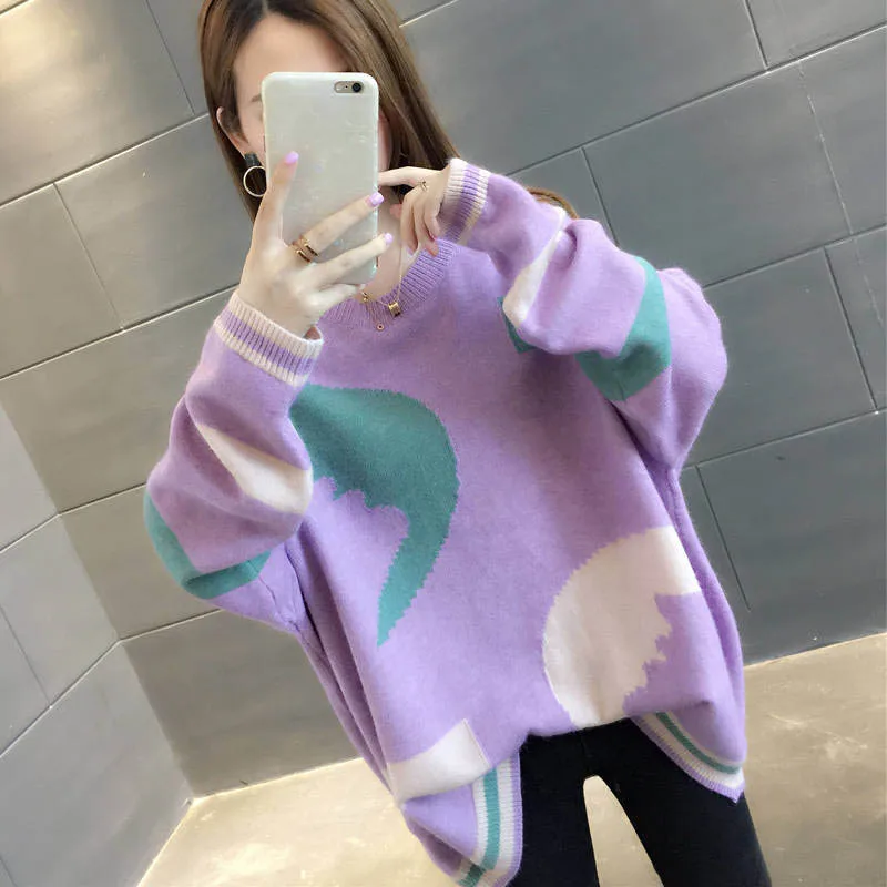 Pop Women Winter Loose Sweater Jumpers Pullovers Knitting Thick Warm Xmas Sweater Pop 88