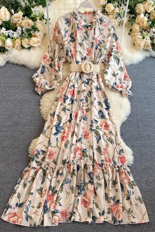 Wavsiyier Vintage Print Floral Elegant Luxury Spring 2021 Belt Summer Long Sleeve Chiffon Dresses Women High Waist Party Dress
Wavsiyier Vintage Print Floral Elegant Luxury Spring 2021 Belt Summer Long Sleeve Chiffon Dresses Women High Waist Party Dress