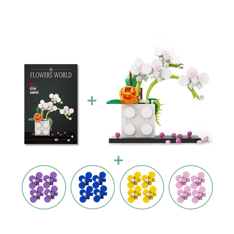 Spot MOC Flower Plant Simulation Flower Cattleya Queen-Phalaenopsis Garden Plant Potted Child Birthday Gifts Toys Decoration
Spot MOC Flower Plant Simulation Flower Cattleya Queen-Phalaenopsis Garden Plant Potted Child Birthday Gifts Toys Decoration
