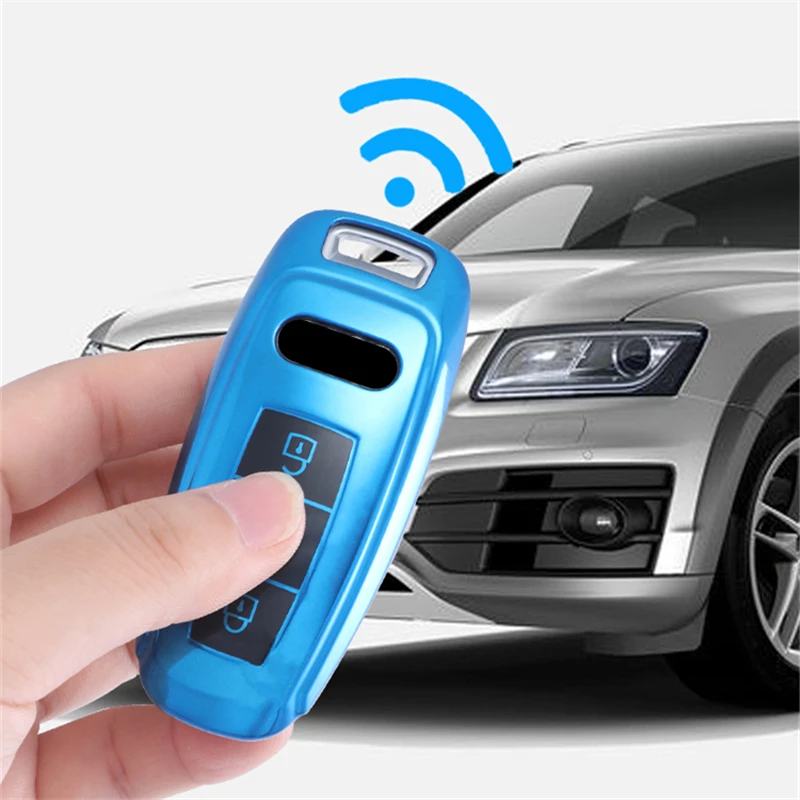For Audi A6L A7 A8 C8 Q8 D5 2018 2019 Auto Protector Shell Accessories High quality New Soft TPU Full Cover Remote Car Key Case |