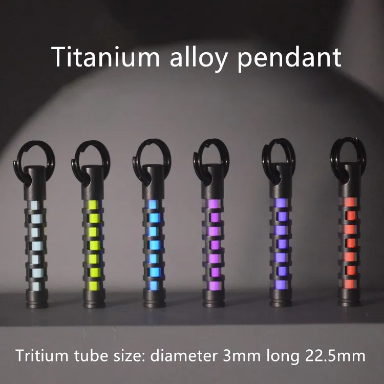 Tritium Tube Light Keychain Titanium Alloy Pendant Self-luminous Tritium Tube 3X22.5mm EDC autolight for 25 years Outdoor Tool
Tritium Tube Light Keychain Titanium Alloy Pendant Self-luminous Tritium Tube 3X22.5mm EDC autolight for 25 years Outdoor Tool