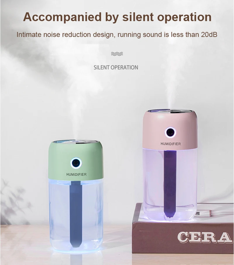 Humidifier Desktop Mute Office Night Light Atomization Large Capacity Air Humidifier Essential Oil Diffuser Household Supplies
Humidifier Desktop Mute Office Night Light Atomization Large Capacity Air Humidifier Essential Oil Diffuser Household Supplies
