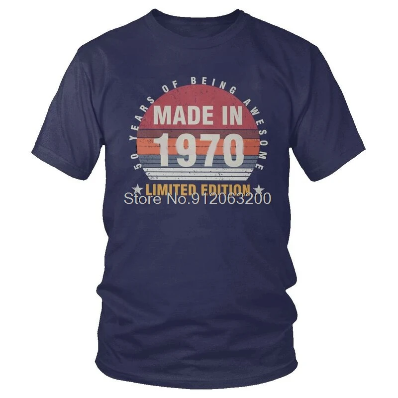 Tvoe Vintage 1970 Made In 70s T Shirt Men Short Sleeve Cotton T-shirts Birthday Anniversary Tee Graphic Tshirt Streetwear
Tvoe Vintage 1970 Made In 70s T Shirt Men Short Sleeve Cotton T-shirts Birthday Anniversary Tee Graphic Tshirt Streetwear