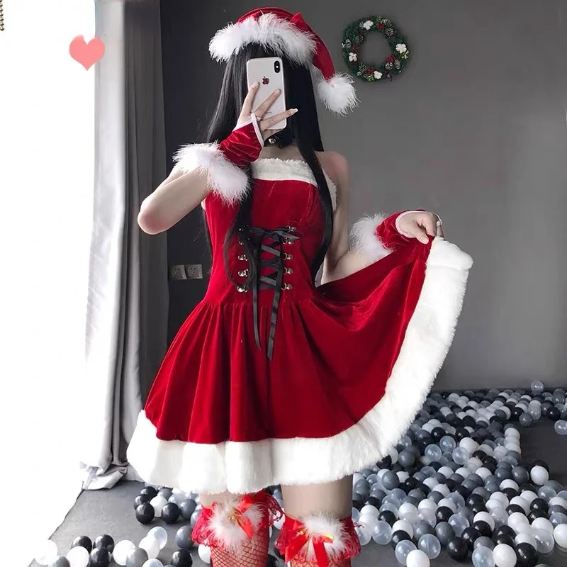 Christmas Red Dress Women Kawaii Lolita Outfit Sexy Party Robe Vintage Winter Sundress Autumn Velvet Harajuku Workwear Fernan
Christmas Red Dress Women Kawaii Lolita Outfit Sexy Party Robe Vintage Winter Sundress Autumn Velvet Harajuku Workwear Fernan
