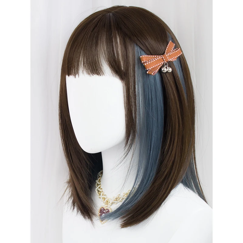 Highlight Blue Brown Wig Harajuku Lolita Hair 40CM Long Straight Hair Bangs Adult Girls Women Men Cosplay
Highlight Blue Brown Wig Harajuku Lolita Hair 40CM Long Straight Hair Bangs Adult Girls Women Men Cosplay