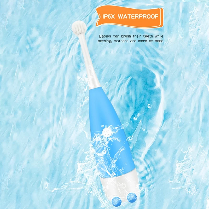 Children's Electric Sonic Toothbrush with Battery, Fully Waterproof, with Soft Replacement Head
Children's Electric Sonic Toothbrush with Battery, Fully Waterproof, with Soft Replacement Head
