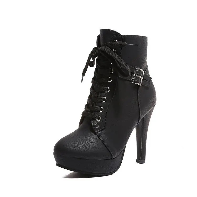Autumn and winter 2020 new super high heel lace up boots belt buckle waterproof platform thin heel boots large women's
Autumn and winter 2020 new super high heel lace up boots belt buckle waterproof platform thin heel boots large women's