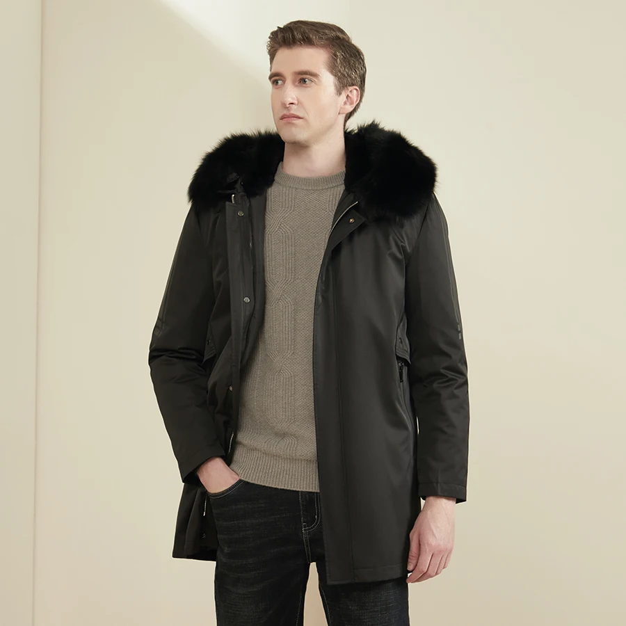 Fur Coat Men Casual Hood Jacket Male Fashion Autumn Winter Warm Real Fox Fur Collar Hot Sale
Fur Coat Men Casual Hood Jacket Male Fashion Autumn Winter Warm Real Fox Fur Collar Hot Sale