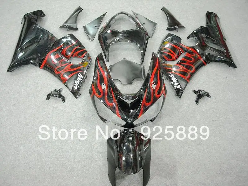 Red Flame Black Body For KAWASAKI ZX6R 05 06 ZX 6R 05-06 ZX-6R 2005 2006 ABS Bodywork & Windscreen S90673 
Red Flame Black Body For KAWASAKI ZX6R 05 06 ZX 6R 05-06 ZX-6R 2005 2006 ABS Bodywork & Windscreen S90673