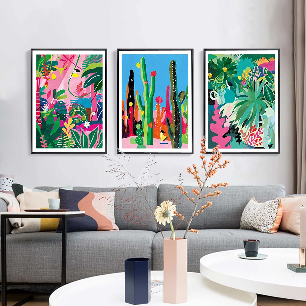 Botanical Garden Cactus Jungle Wall Art Canvas Painting Color Abstract Plants Nordic Poster and Prints Picture Modern Home Decor
Botanical Garden Cactus Jungle Wall Art Canvas Painting Color Abstract Plants Nordic Poster and Prints Picture Modern Home Decor
