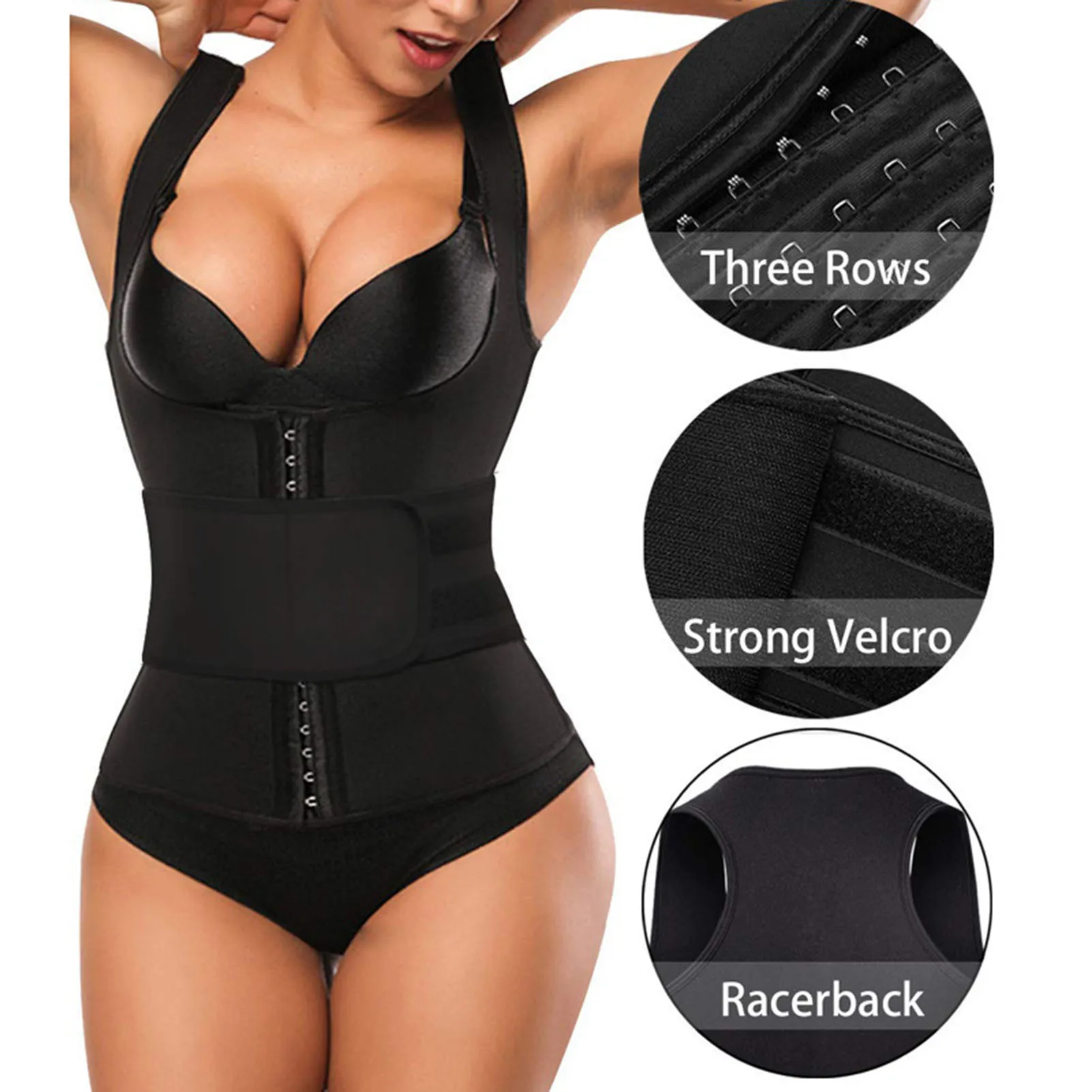Women Waist Trainer Neoprene Shapers Sauna Sweat Vest Cincher Body Slimming Trimmer Corset Workout Thermo Push Up Shapewear Top
Women Waist Trainer Neoprene Shapers Sauna Sweat Vest Cincher Body Slimming Trimmer Corset Workout Thermo Push Up Shapewear Top