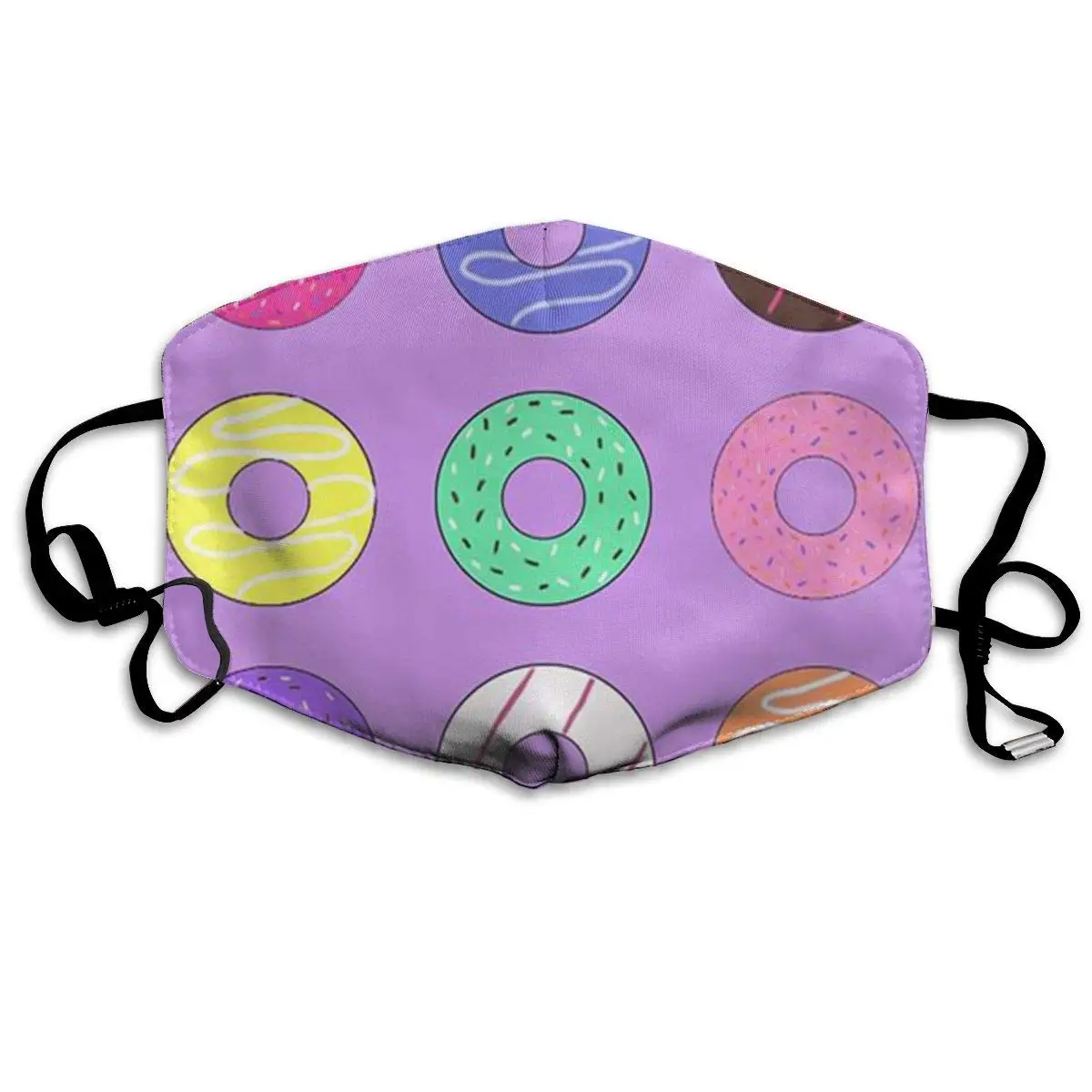

Face Mask Donut Pattern Cartoon Fantastic Cycling Half Face Earloop Nose Mask for Woman